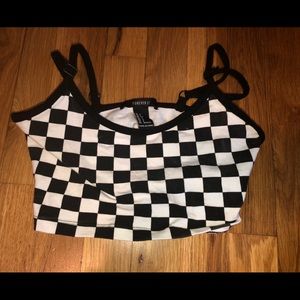 Checkered crop top